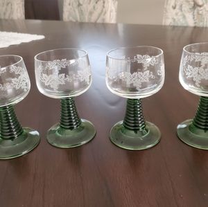 Vintage German Roemer wine glassses